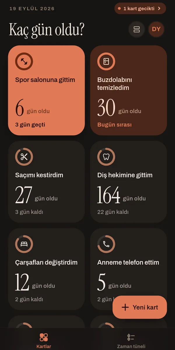 Gece için koyu tema